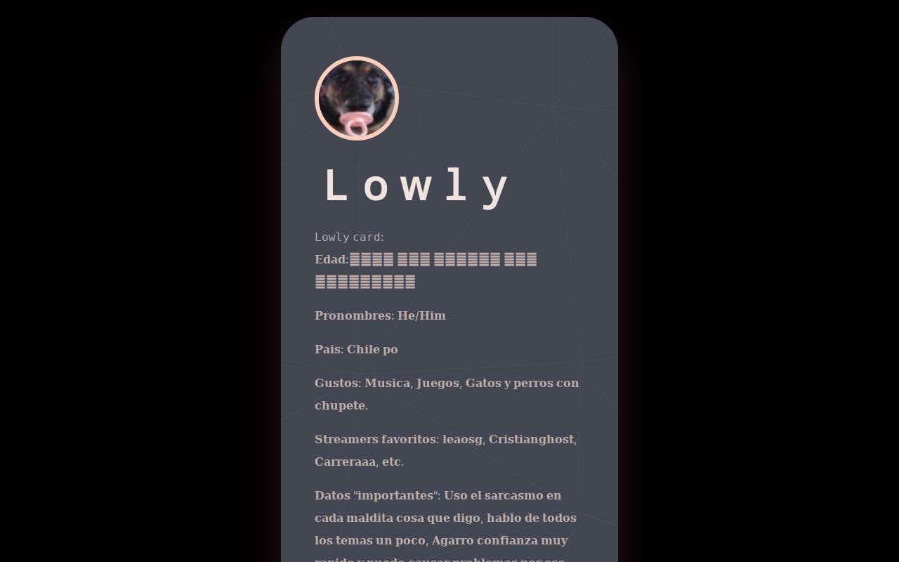 Carrd profile picture for @lowly
